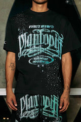 First row Black plantopia cosmos Tee Black