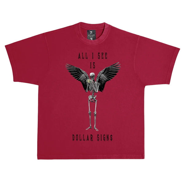 November Reine (Cardinal Red/Black "Dollar Signs" T-Shirt)