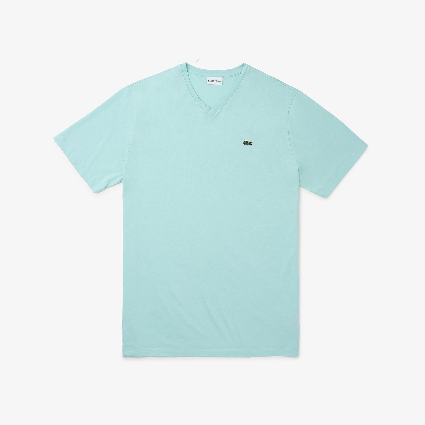Lacoste Men’s Lightweight Pima Cotton V-Neck T-Shirt Mint Green – TH6710-51-LGF