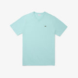 Lacoste Men’s Lightweight Pima Cotton V-Neck T-Shirt Mint Green – TH6710-51-LGF
