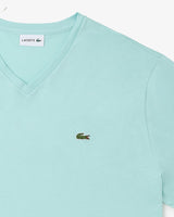 Lacoste Men’s Lightweight Pima Cotton V-Neck T-Shirt Mint Green – TH6710-51-LGF