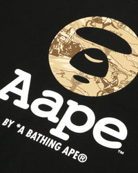 AAPE by A Bathing Ape Moonface Logo Tee – Black/Camo