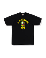 Bape STA Camo College Tee Black X Yellow