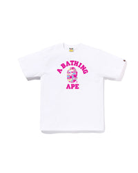 Bape STA Camo College Tee White X Pink