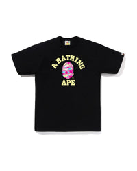 Bape STA Camo College Tee Black X Yellow