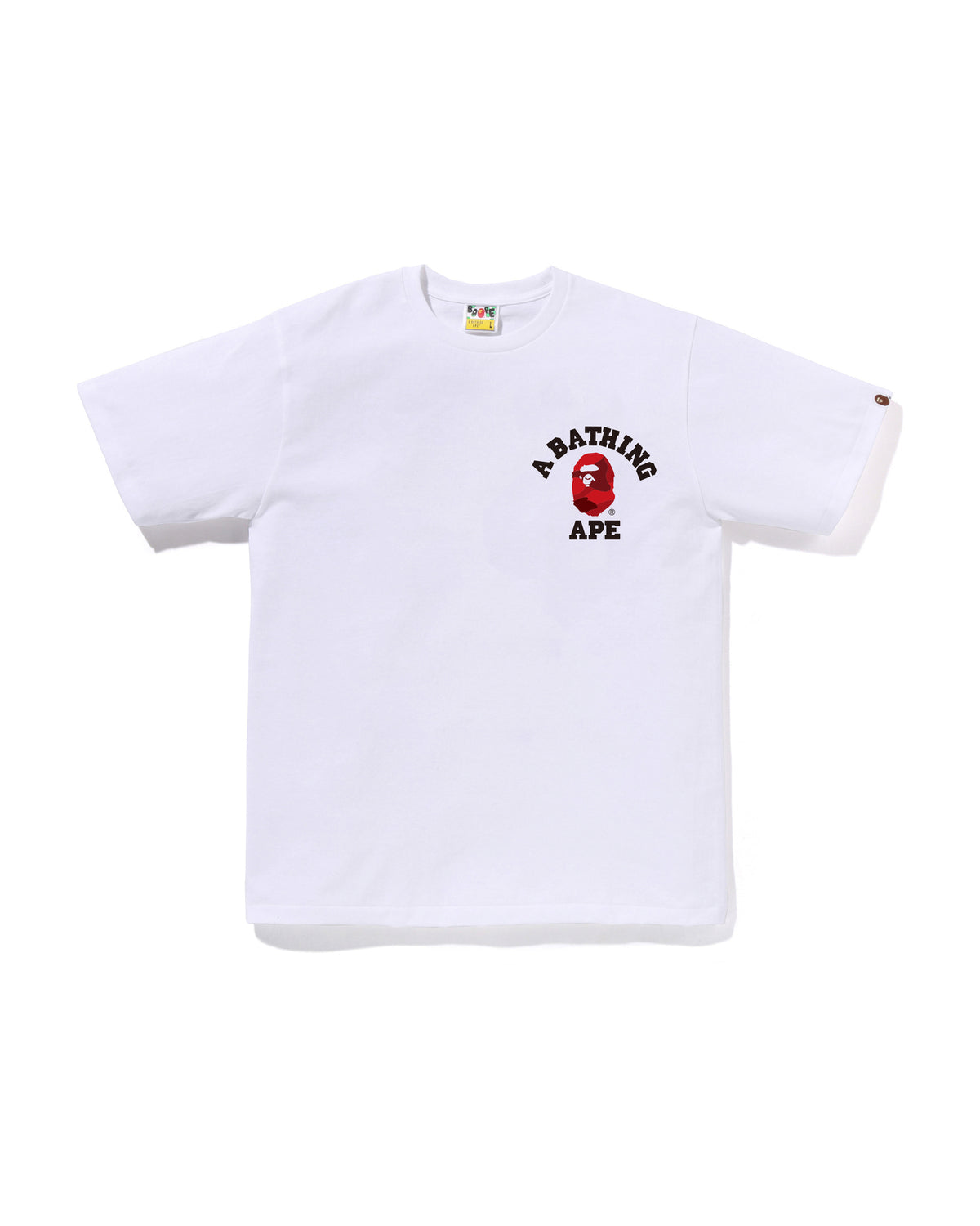 Bape Color Camo College Ats Tee White X Red