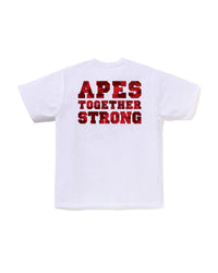 Bape Color Camo College Ats Tee White X Red