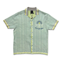 Smoke Rise Havana Jacquard Button-Up Shirt – Mint Green