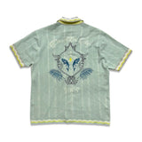 Smoke Rise Havana Jacquard Button-Up Shirt – Mint Green