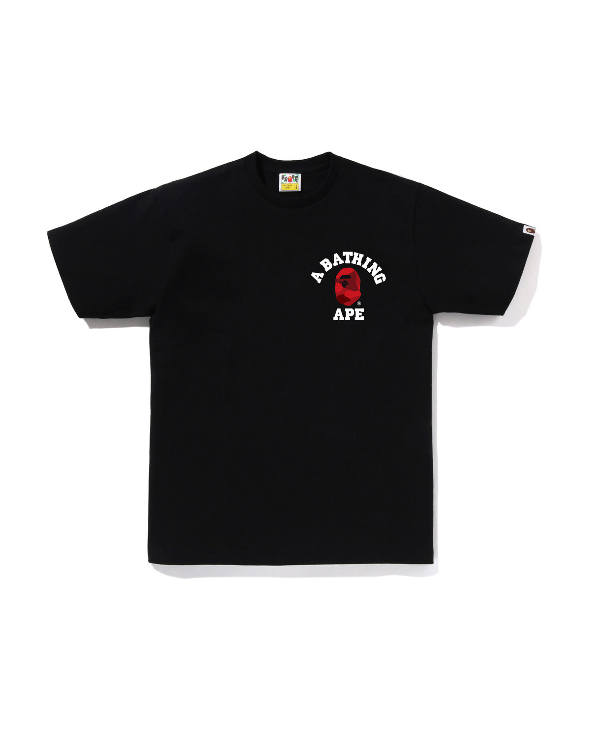 Bape Color Camo College Ats Tee Black X Red