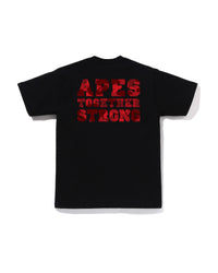 Bape Color Camo College Ats Tee Black X Red
