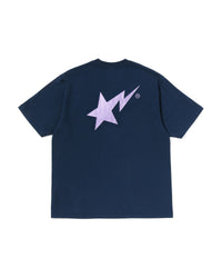 Bape Metallic Bape Sta Tee Navy Blue