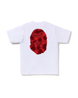 Bape Men’s Color Camo Big Ape Head Tee White X Red