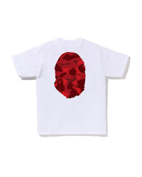 Bape Men’s Color Camo Big Ape Head Tee White X Red