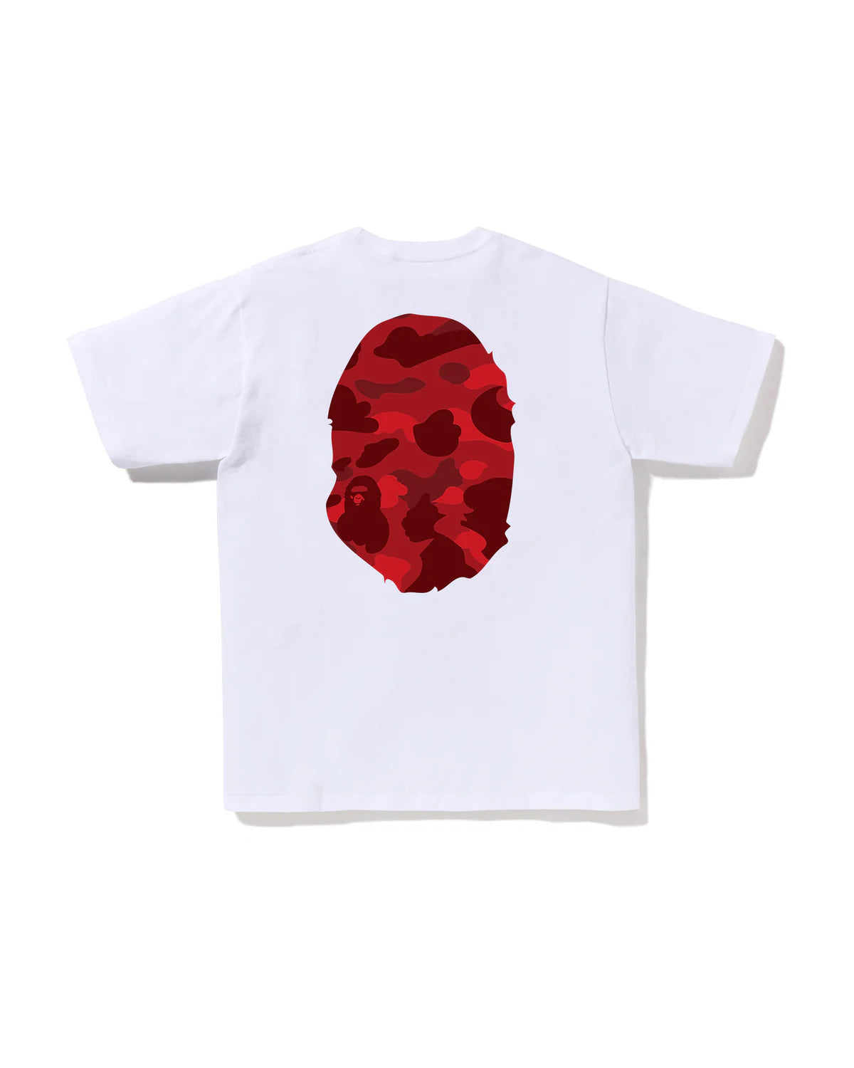 Bape Men’s Color Camo Big Ape Head Tee White X Red