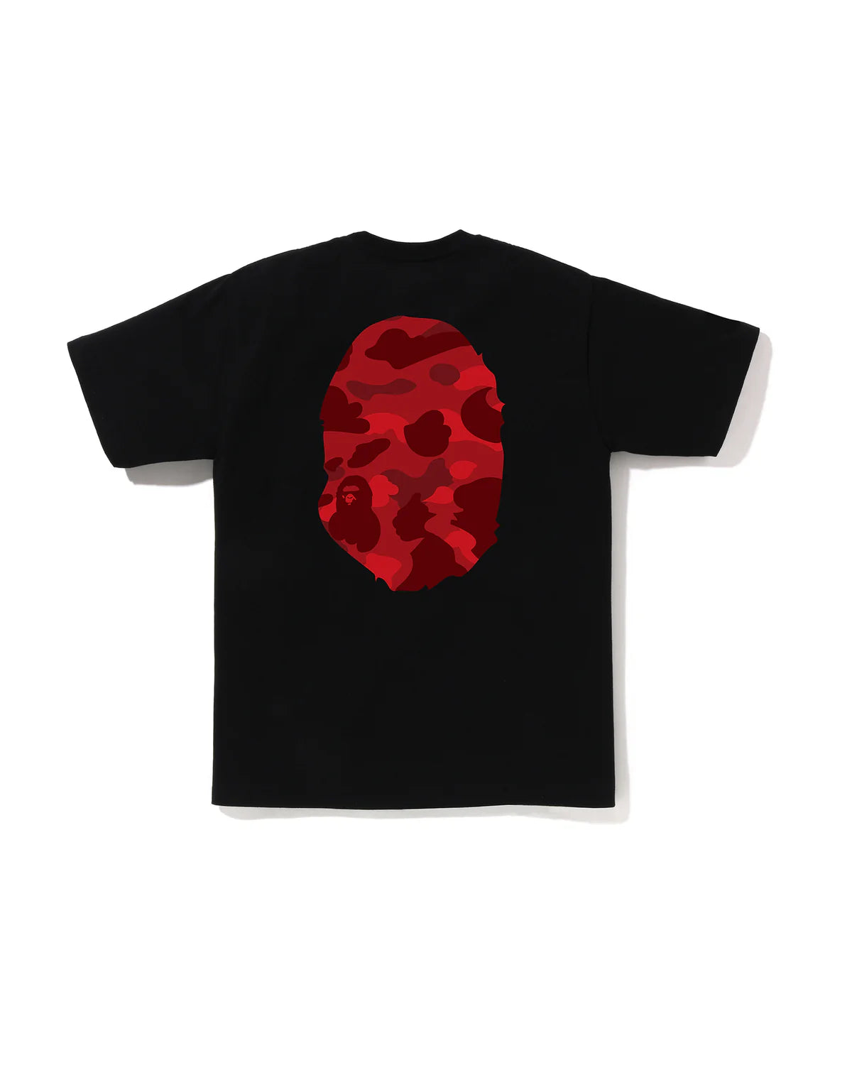 Bape Men’s Color Camo Big Ape Head Tee Black X Red