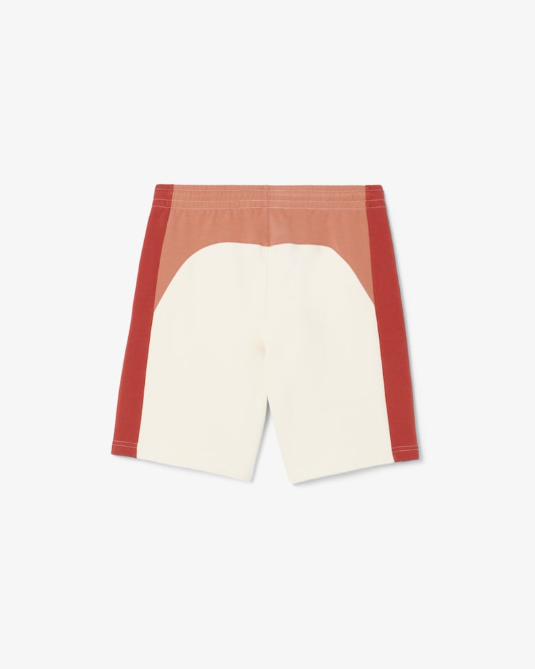 Lacoste Men’s Cotton Fleece Colorblock Shorts – Cream/Brown GH9597-51-HBI
