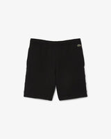 Lacoste Men’s Cotton Fleece Logo Trim Shorts Black GH9896-51-031