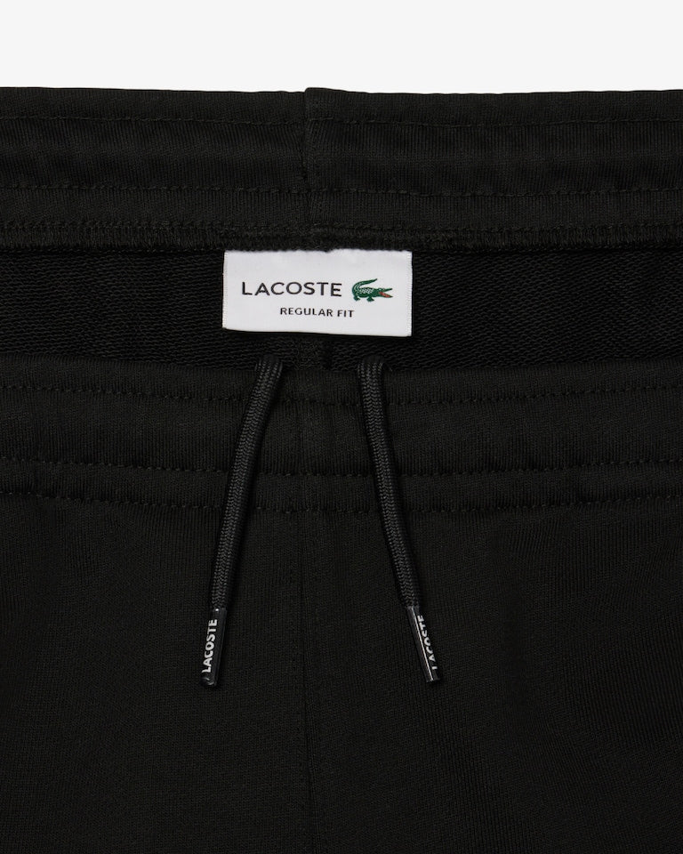 Lacoste Men’s Cotton Fleece Logo Trim Shorts Black GH9896-51-031