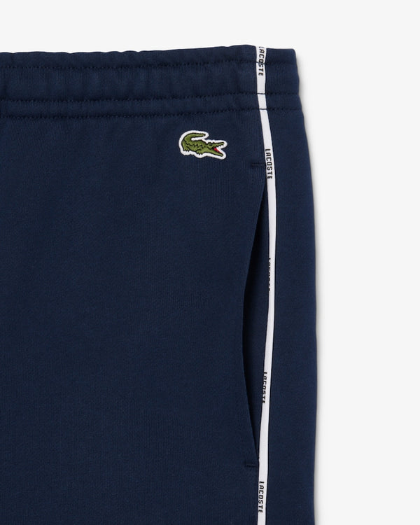 Lacoste Logo Trim Cotton Fleece Shorts - Navy Blue GH9896-51-166