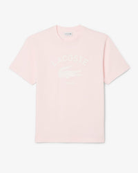 Lacoste Men's Signature Print Cotton Short Set - Light Pink