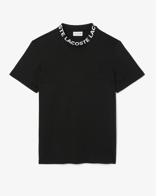Lacoste Men's Branded Piqué T-Shirt - Black/White TH9582-51-031