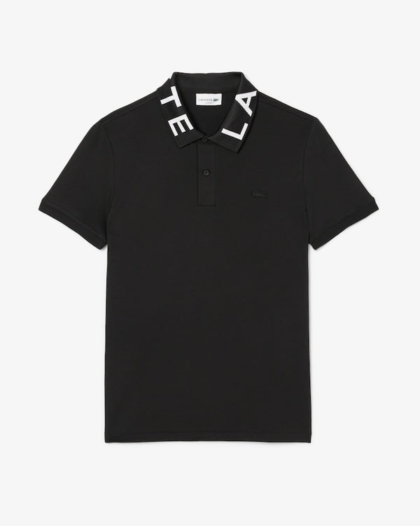 Lacoste Men's Slim Fit Branded Polo - Black/White PH9538-51-031