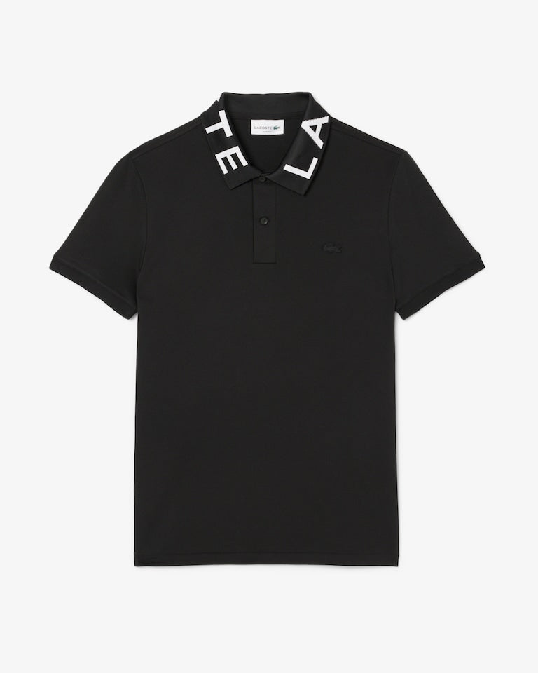 Lacoste Men's Slim Fit Branded Polo - Black/White PH9538-51-031