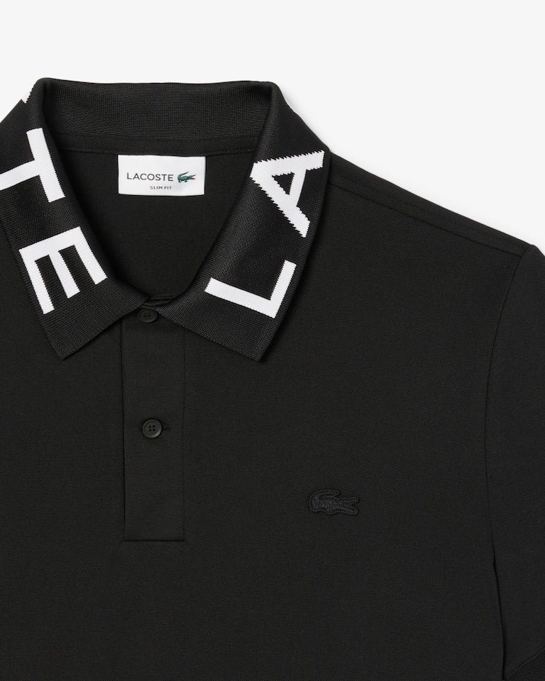 Lacoste Men's Slim Fit Branded Polo - Black/White PH9538-51-031