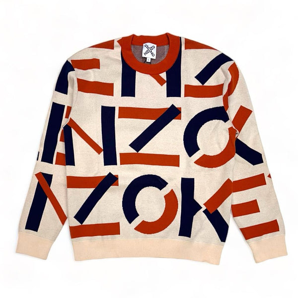 Kenzo (Beige monogram classic jumper sweater)