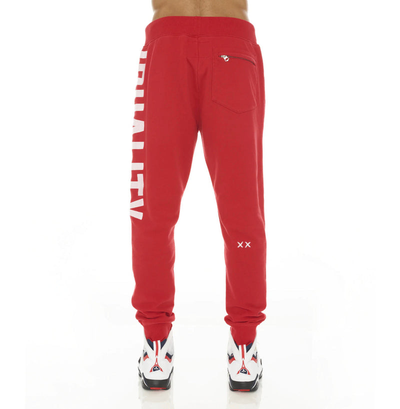 Cult of Individuality Men’s Joggers Red/White