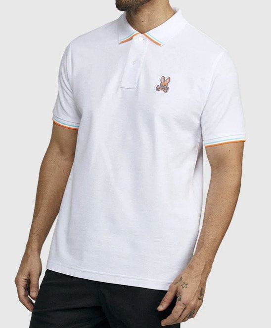 Psycho Bunny Men’s Big & Tall Noah Polo – White