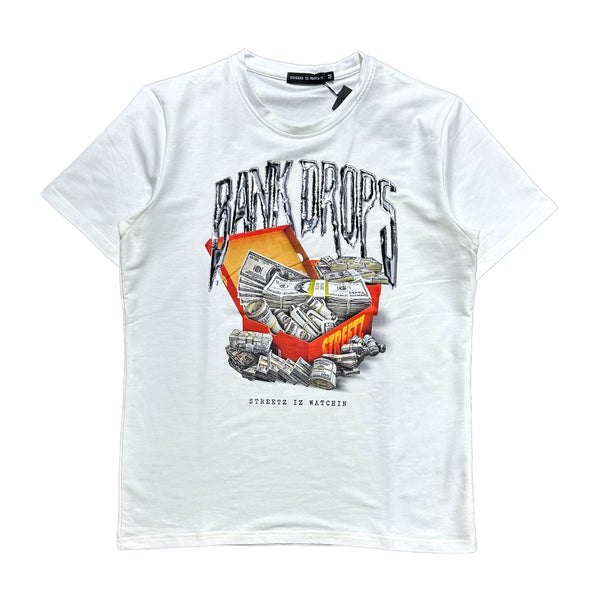 Streetz iz Watchin (white “bank drops t-shirt)z