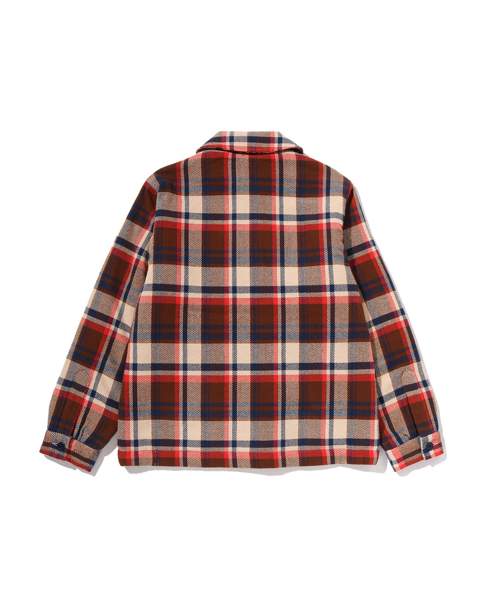 Bape Check CPO Zip Jacket Red