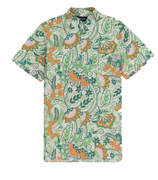 Reason Men’s Floral Garden Button-Up Shirt Multicolor