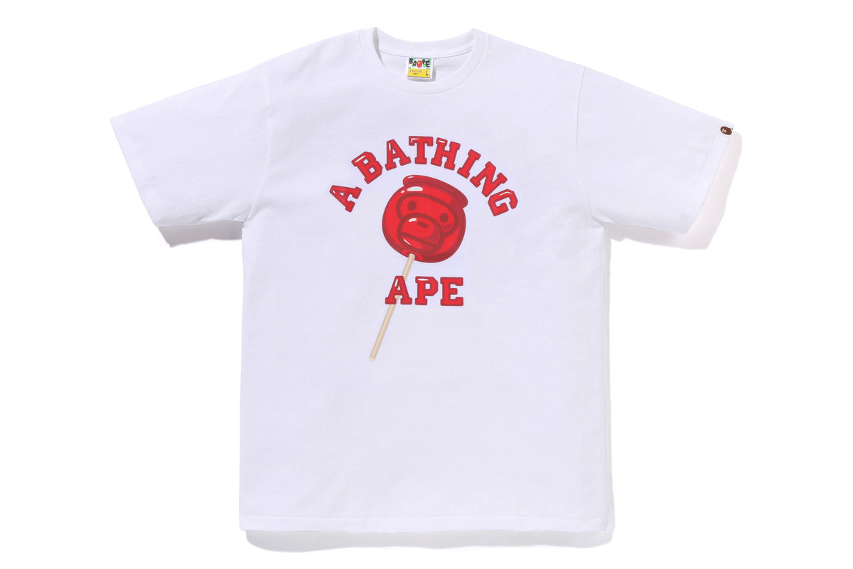 Bape Baby Milo Candy Apples Tee White X Red