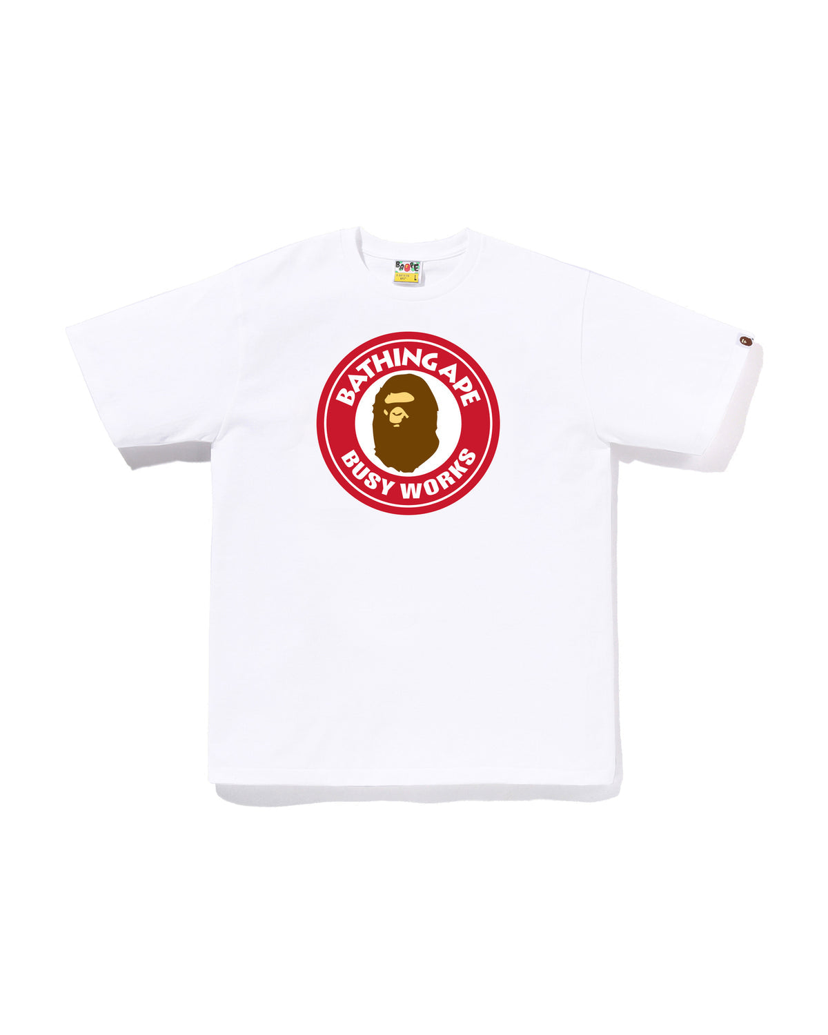 Bape Busy Work Tee White X Red