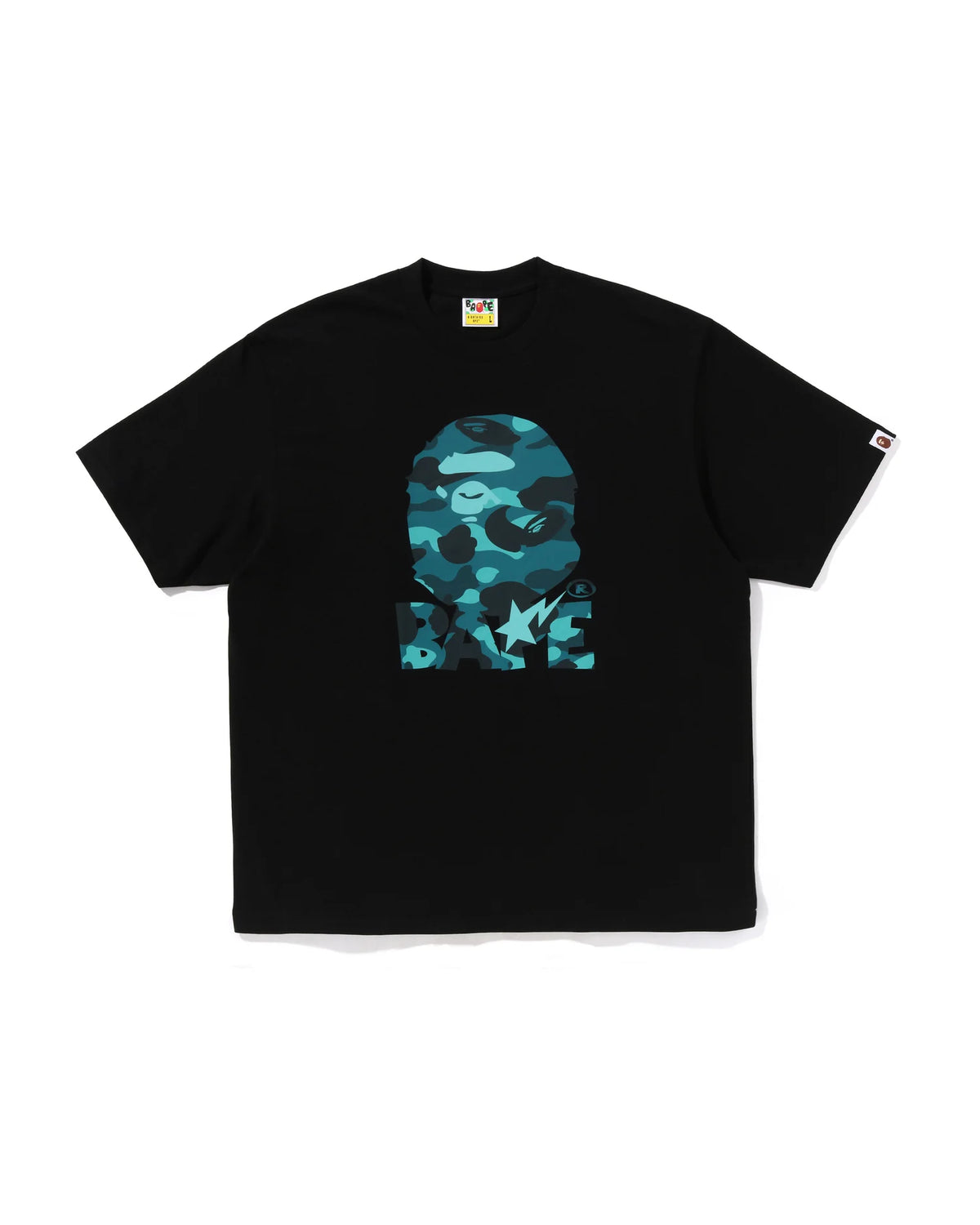 Bape Color Camo Ape Head Tee Black