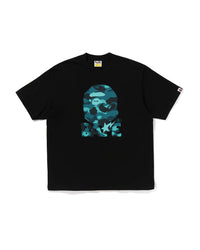 Bape Color Camo Ape Head Tee Black