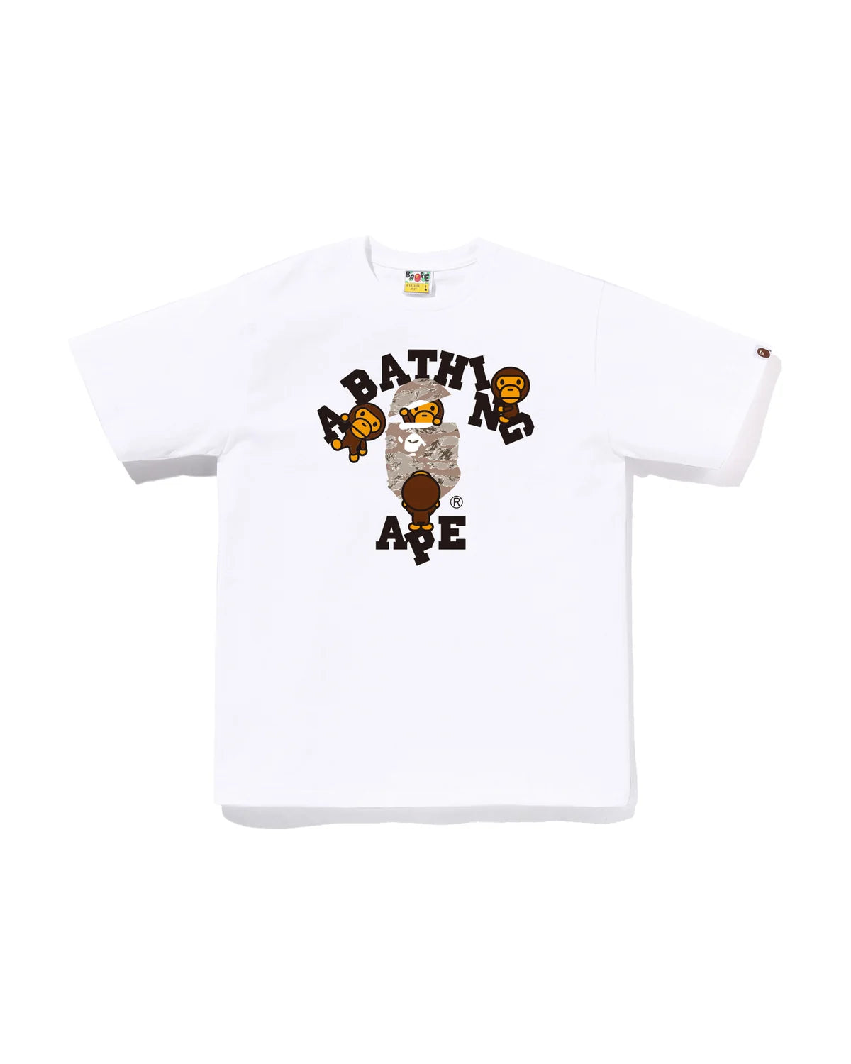 Bape Tiger Camo Milo Tee White X Beige