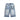 Focus Crystal Rhinestone Denim Shorts Ice Blue