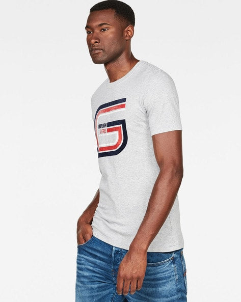 G-Star (grey typographic print crew T-Shirt)