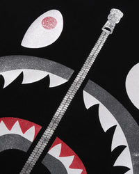 Bape Glitter Shark Tee Black