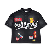 Kleep Y’all Invtd Crystal Stud Polo Black