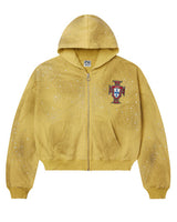 Vale Forever Sun Cluster Zip Up Hoodie Mustard Yellow