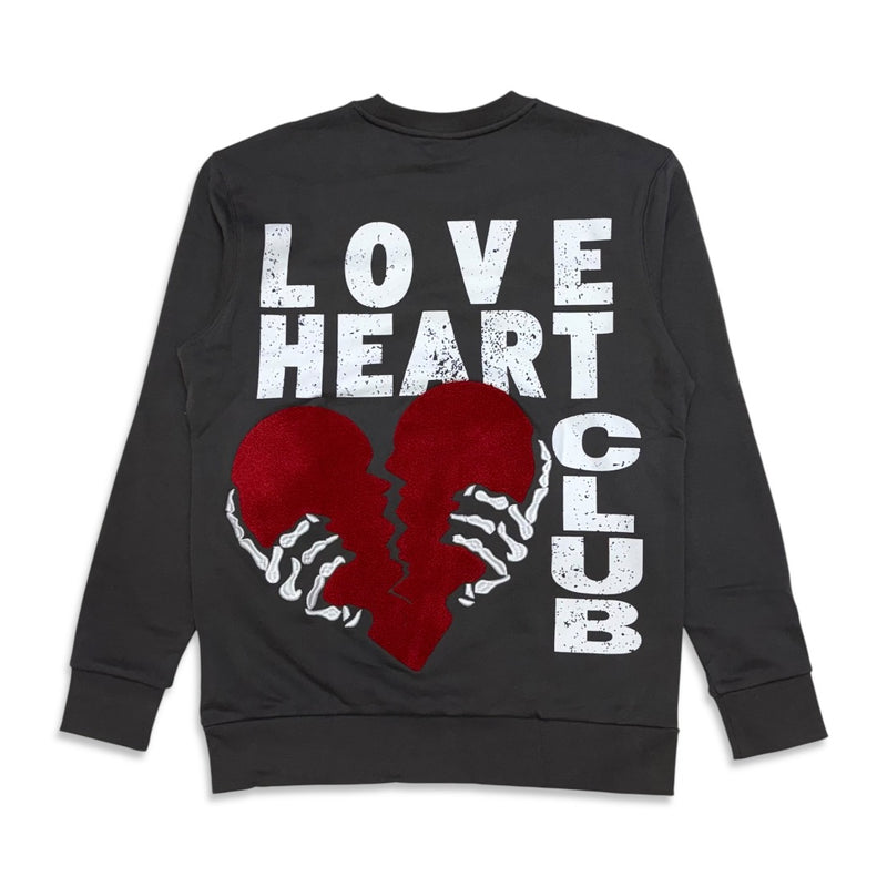 Reelistik  love heart club sweater Dark charcoal