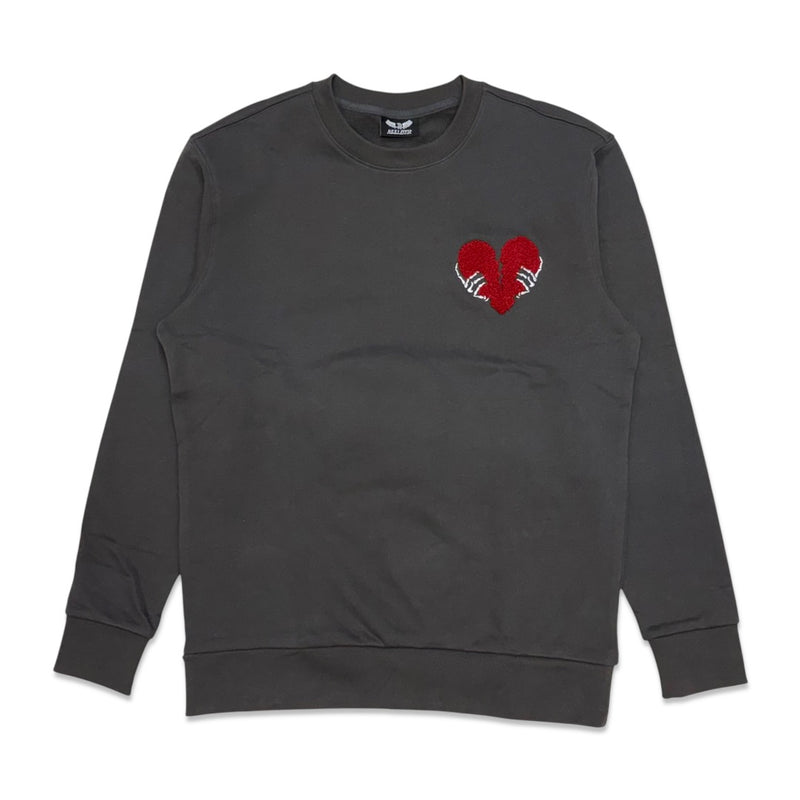 Reelistik  love heart club sweater Dark charcoal