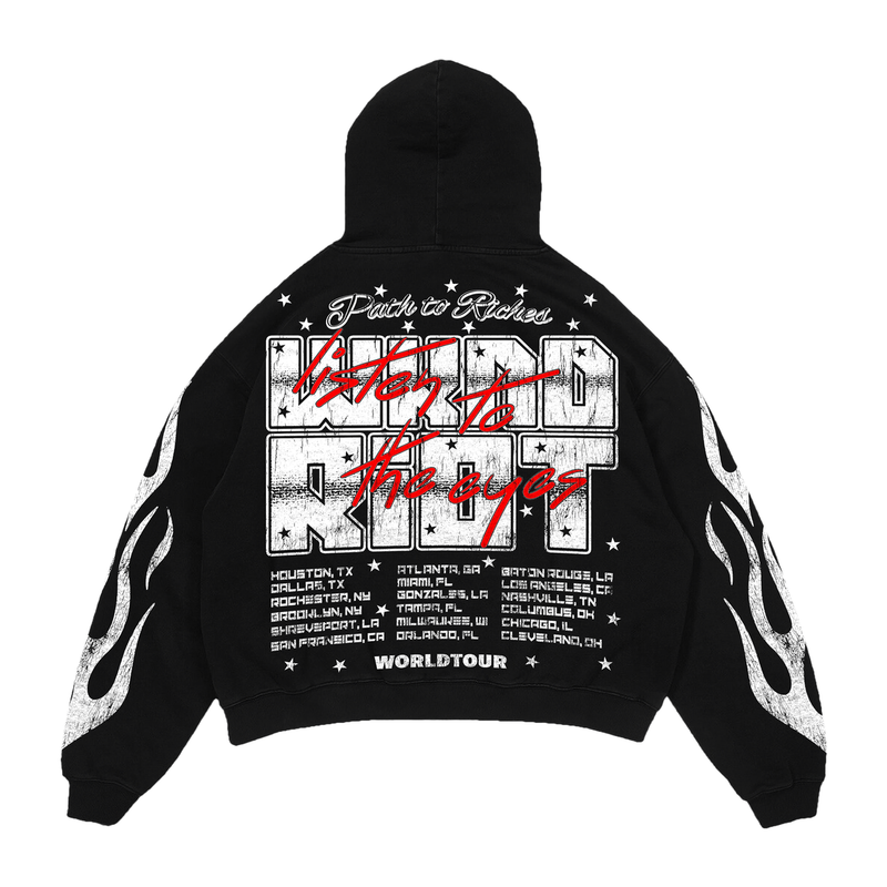 Wknd riot World Tour hoodie Black