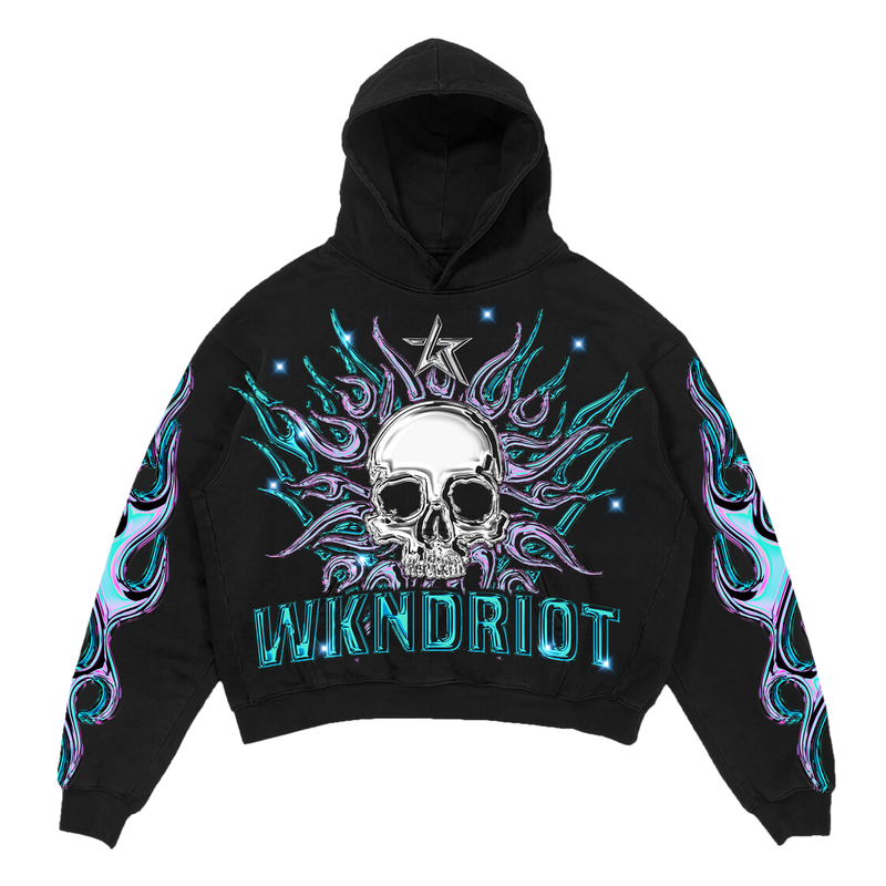 Wknd riot Glass skull jogging set black