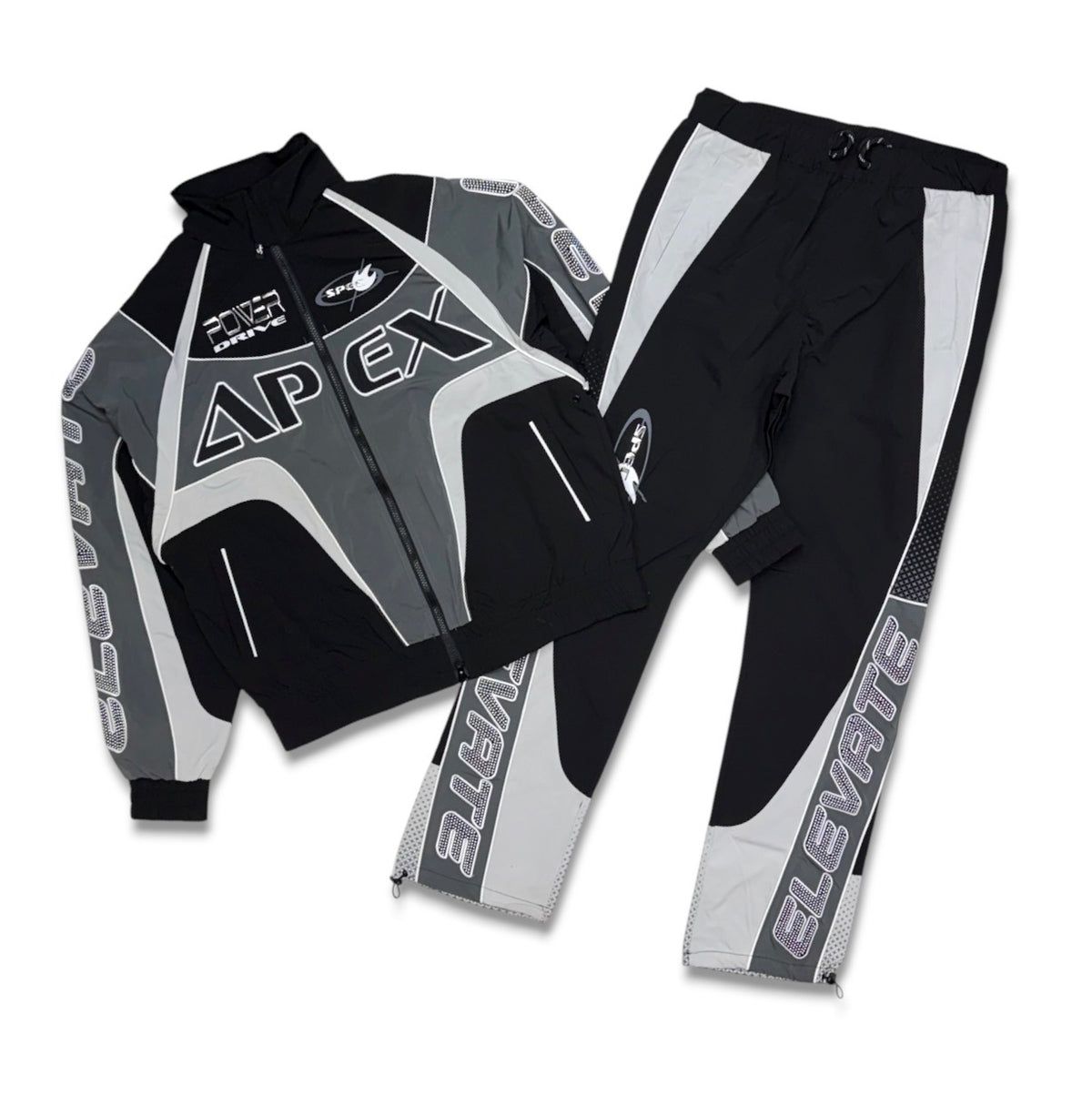 Smoke Rise Elevate Windbreaker Set Black